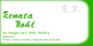 renata mohl business card